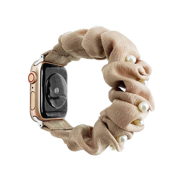 WOXDECO コンパチブル Apple Watch バンド シュシュ型 アップルウォッチ バンド 柔軟 軽量 スタイリッシュ おしゃれ レディース メンズ